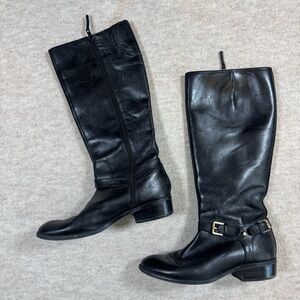 Ralph Lauren Black Leather Ankle Boots